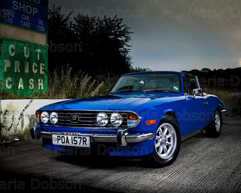 Triumph Stag 
 Beautifully restores Triumph Stag 
 Keywords: Triumph Stag, Blue, Classic Car